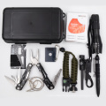 New 10 in 1 Camping Survival Gear Kit,Outdoor EDC SOS Tools Survival Kit with Tactical Pen Plier Fire starter Signal mirror